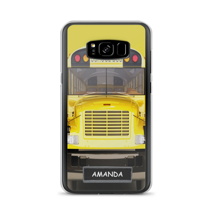 Personalized School Bus Phone Case - Gift Idea For School Bus Lovers - Case For iPhone, Samsung and Xiaomi