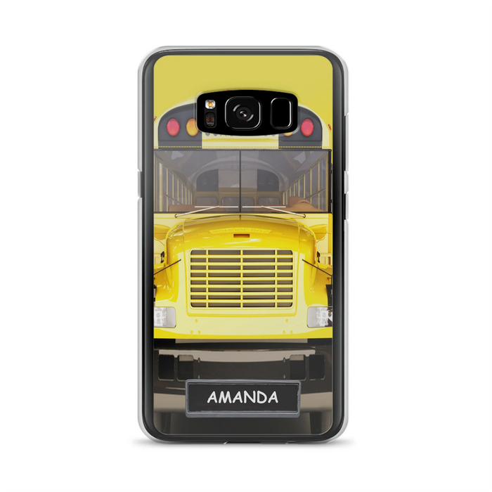 Personalized School Bus Phone Case - Gift Idea For School Bus Lovers - Case For iPhone, Samsung and Xiaomi