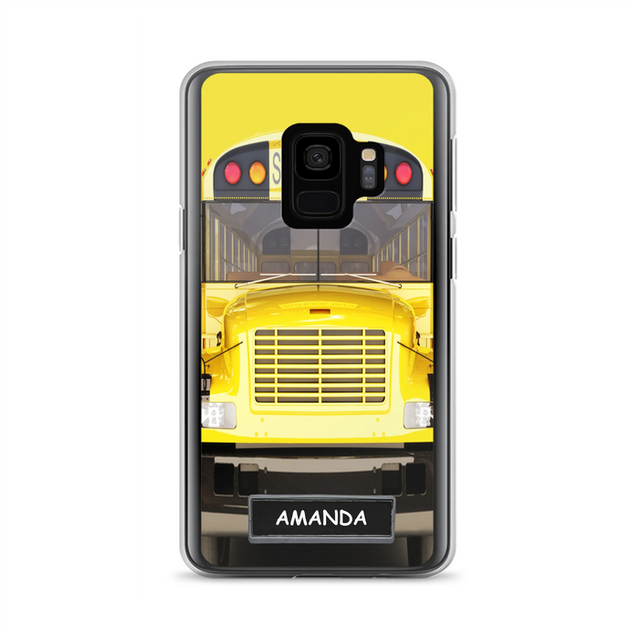 Personalized School Bus Phone Case - Gift Idea For School Bus Lovers - Case For iPhone, Samsung and Xiaomi