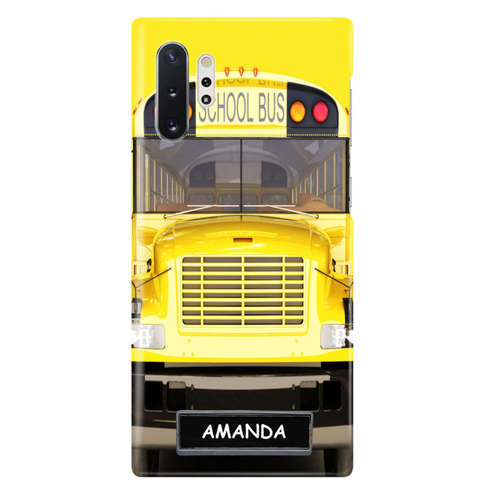 Personalized School Bus Phone Case - Gift Idea For School Bus Lovers - Case For iPhone, Samsung and Xiaomi