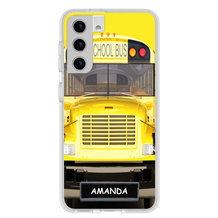 Personalized School Bus Phone Case - Gift Idea For School Bus Lovers - Case For iPhone, Samsung and Xiaomi