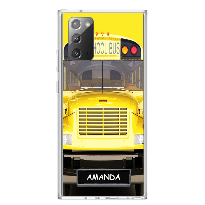 Personalized School Bus Phone Case - Gift Idea For School Bus Lovers - Case For iPhone, Samsung and Xiaomi