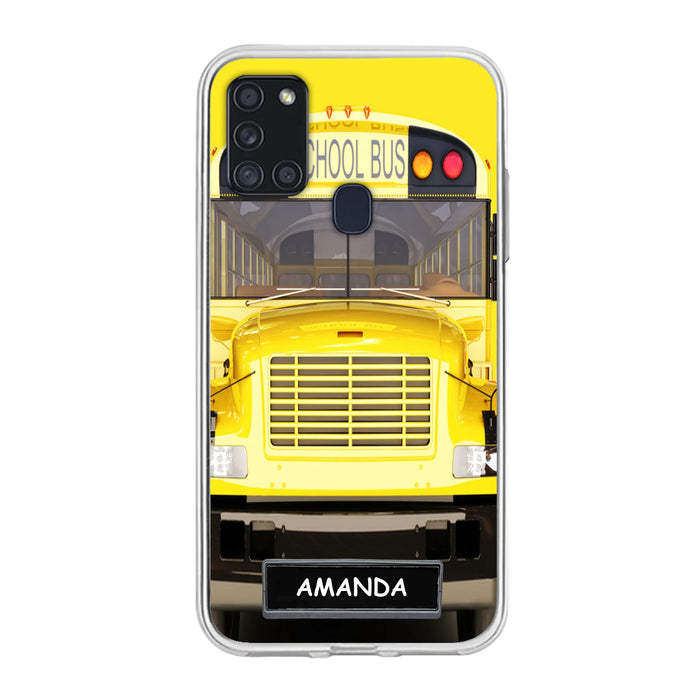 Personalized School Bus Phone Case - Gift Idea For School Bus Lovers - Case For iPhone, Samsung and Xiaomi