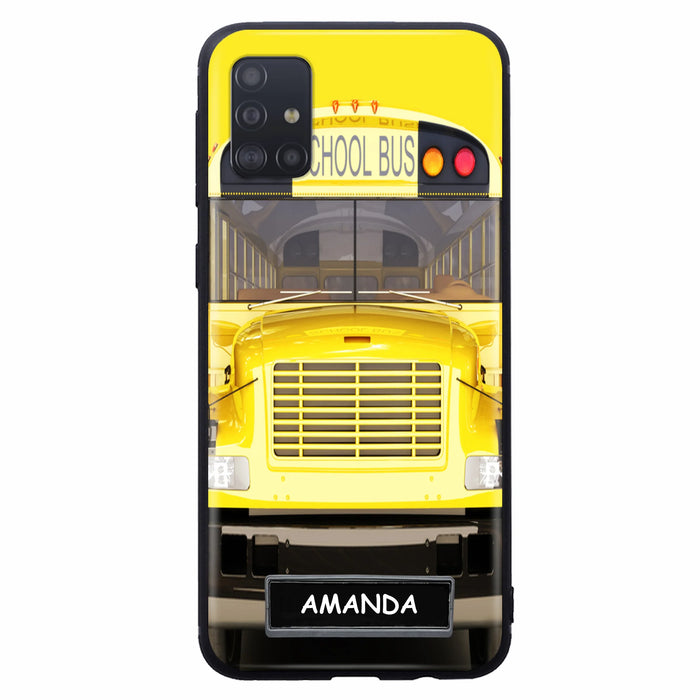 Personalized School Bus Phone Case - Gift Idea For School Bus Lovers - Case For iPhone, Samsung and Xiaomi