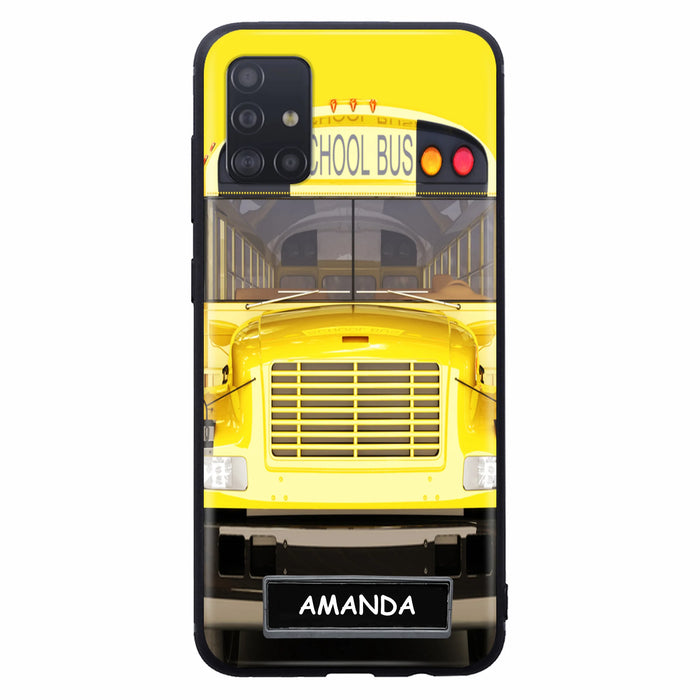 Personalized School Bus Phone Case - Gift Idea For School Bus Lovers - Case For iPhone, Samsung and Xiaomi