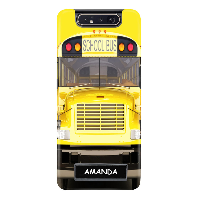 Personalized School Bus Phone Case - Gift Idea For School Bus Lovers - Case For iPhone, Samsung and Xiaomi