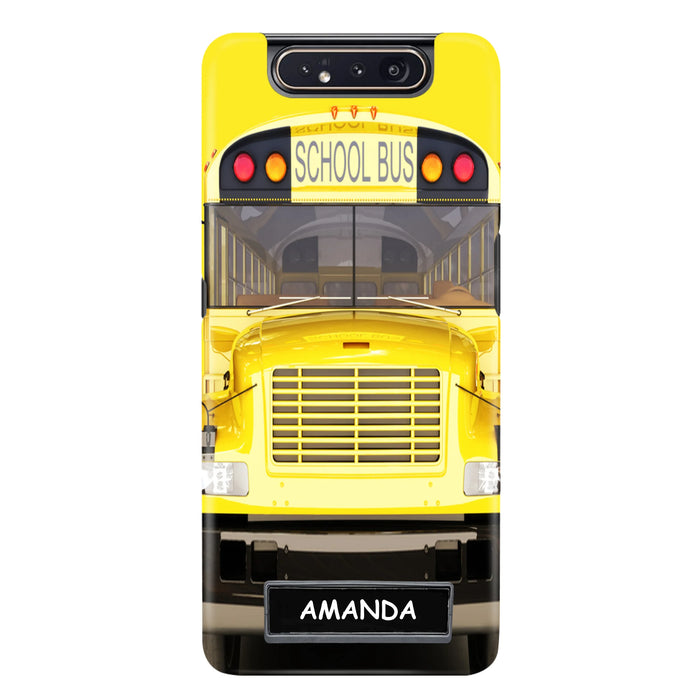 Personalized School Bus Phone Case - Gift Idea For School Bus Lovers - Case For iPhone, Samsung and Xiaomi