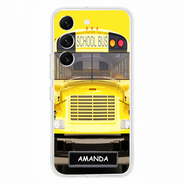 Personalized School Bus Phone Case - Gift Idea For School Bus Lovers - Case For iPhone, Samsung and Xiaomi