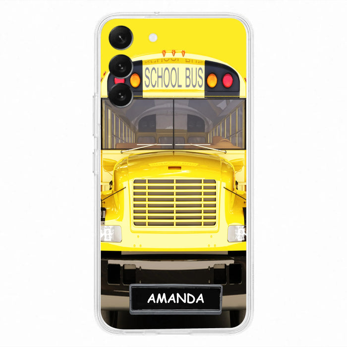 Personalized School Bus Phone Case - Gift Idea For School Bus Lovers - Case For iPhone, Samsung and Xiaomi