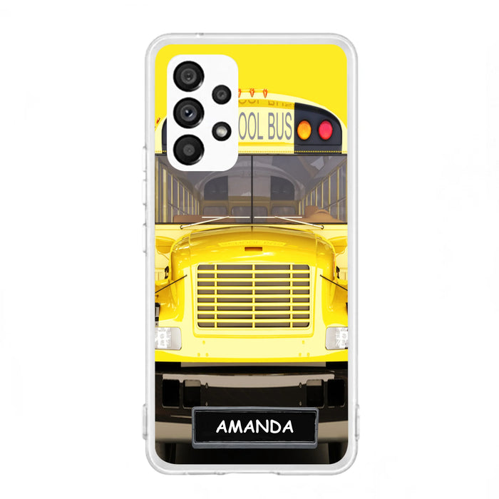 Personalized School Bus Phone Case - Gift Idea For School Bus Lovers - Case For iPhone, Samsung and Xiaomi