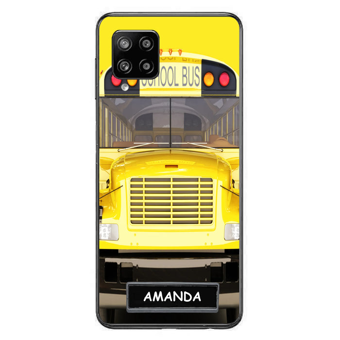 Personalized School Bus Phone Case - Gift Idea For School Bus Lovers - Case For iPhone, Samsung and Xiaomi