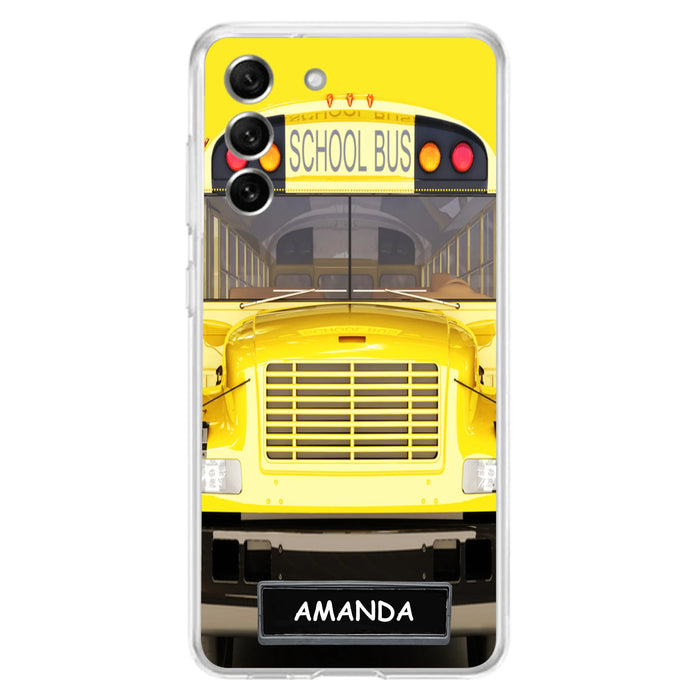Personalized School Bus Phone Case - Gift Idea For School Bus Lovers - Case For iPhone, Samsung and Xiaomi