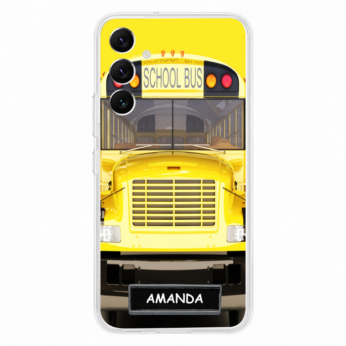 Personalized School Bus Phone Case - Gift Idea For School Bus Lovers - Case For iPhone, Samsung and Xiaomi