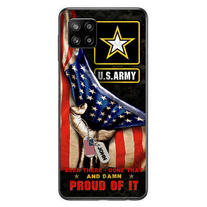 Custom Personalized Veteran Proudly Served Phone Case - Gift Idea For Veterans - Been There Done That And Damn Proud Of It - Case For iPhone And Samsung