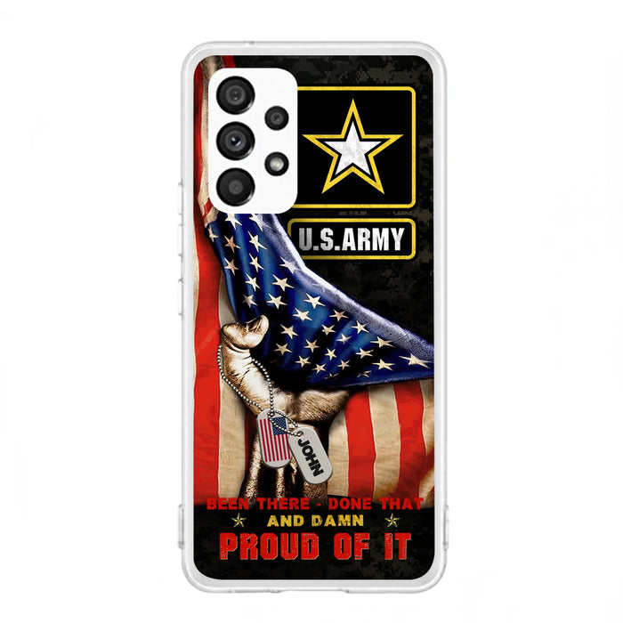 Custom Personalized Veteran Proudly Served Phone Case - Gift Idea For Veterans - Been There Done That And Damn Proud Of It - Case For iPhone And Samsung