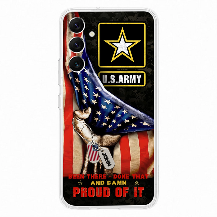 Custom Personalized Veteran Proudly Served Phone Case - Gift Idea For Veterans - Been There Done That And Damn Proud Of It - Case For iPhone And Samsung