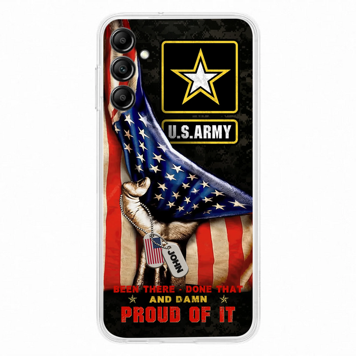 Custom Personalized Veteran Proudly Served Phone Case - Gift Idea For Veterans - Been There Done That And Damn Proud Of It - Case For iPhone And Samsung