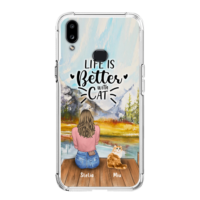 Custom Personalized Cat Mom Phone Case - Gifts For Cat Lovers With Upto 4 Cats - You Had Me At Meow - Case For iPhone(Update Iphone 14), Samsung And Xiaomi
