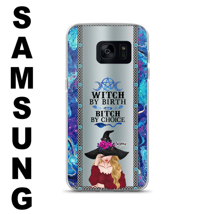 Custom Personalized Witch Phone Case for iPhone and Samsung - Gift Idea For Halloween - Witch By Birth, Bitch By Choice