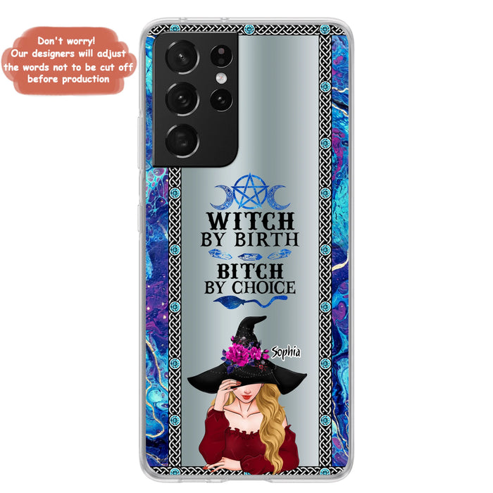 Custom Personalized Witch Phone Case for iPhone and Samsung - Gift Idea For Halloween - Witch By Birth, Bitch By Choice