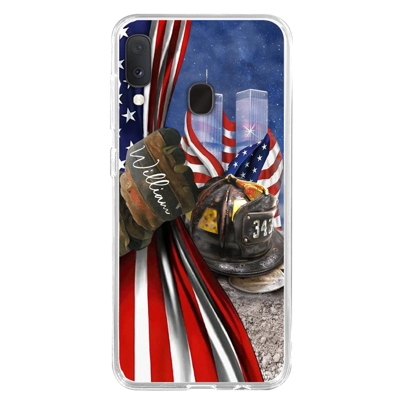 Personalized Fire Fighter Phone Case - Gift Idea For 4th Of July Day - Cases For iPhone And Samsung