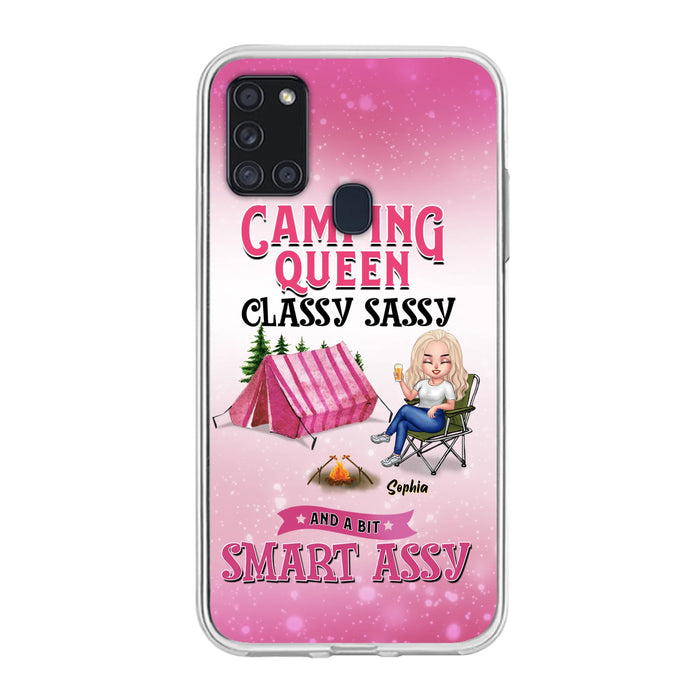 Custom Personalized Camping Queen Phone Case - Gift Idea For Camping Lovers/Mother's Day - Camping Queen Classy Sassy And A Bit Smart Assy - Cases For iPhone And Samsung