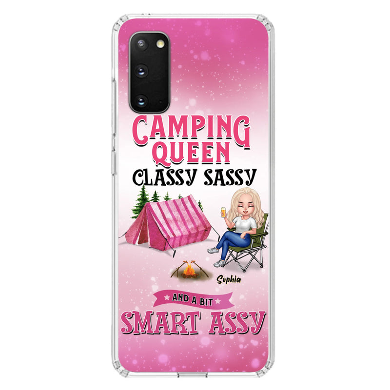 Custom Personalized Camping Queen Phone Case - Gift Idea For Camping Lovers/Mother's Day - Camping Queen Classy Sassy And A Bit Smart Assy - Cases For iPhone And Samsung
