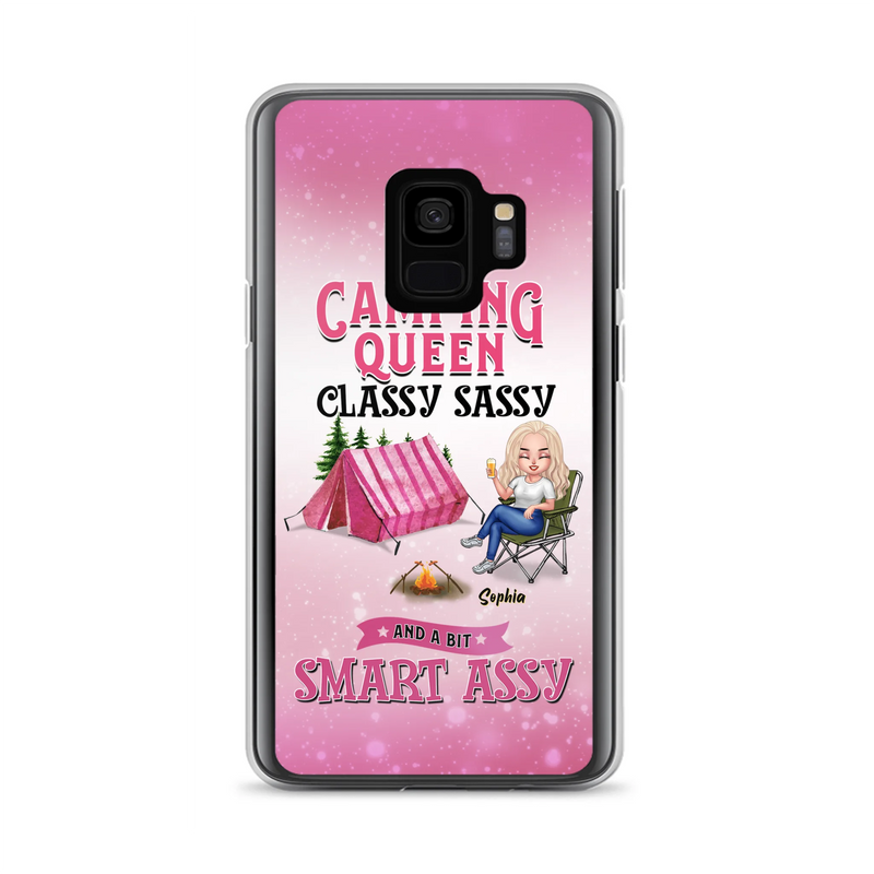 Custom Personalized Camping Queen Phone Case - Gift Idea For Camping Lovers/Mother's Day - Camping Queen Classy Sassy And A Bit Smart Assy - Cases For iPhone And Samsung