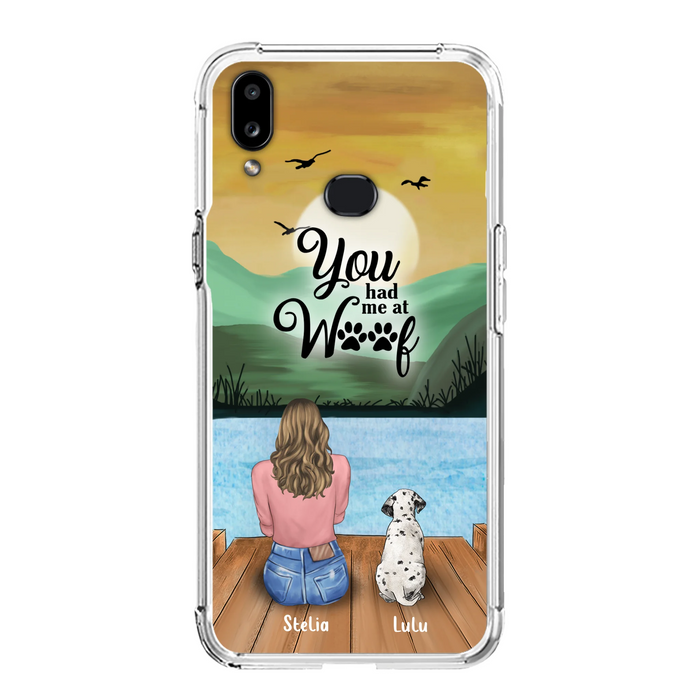 Custom Personalized Dog Mom Phone Case - Gifts For Dog Lover With Upto 4 Dogs - You Had Me At Woof