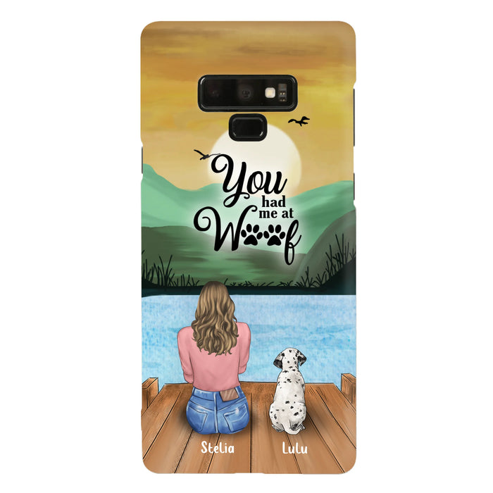 Custom Personalized Dog Mom Phone Case - Gifts For Dog Lover With Upto 4 Dogs - You Had Me At Woof