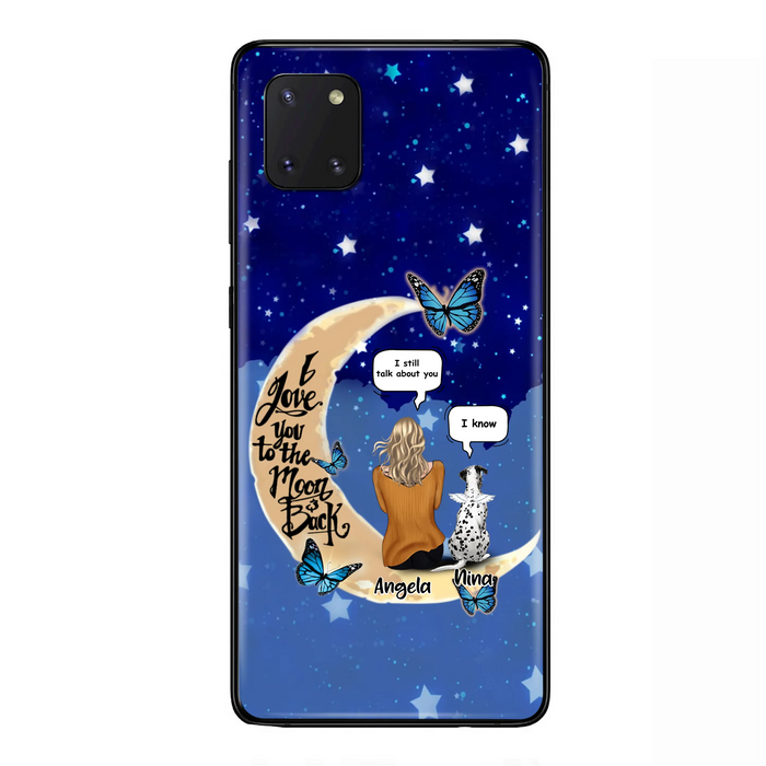 Custom Personalized Memorial Pet Phone Case - Up to 4 Pets - Best Gift For Dog/Cat Lover - I Love You To The Moon & Back - For iPhone And Samsung Phone Case