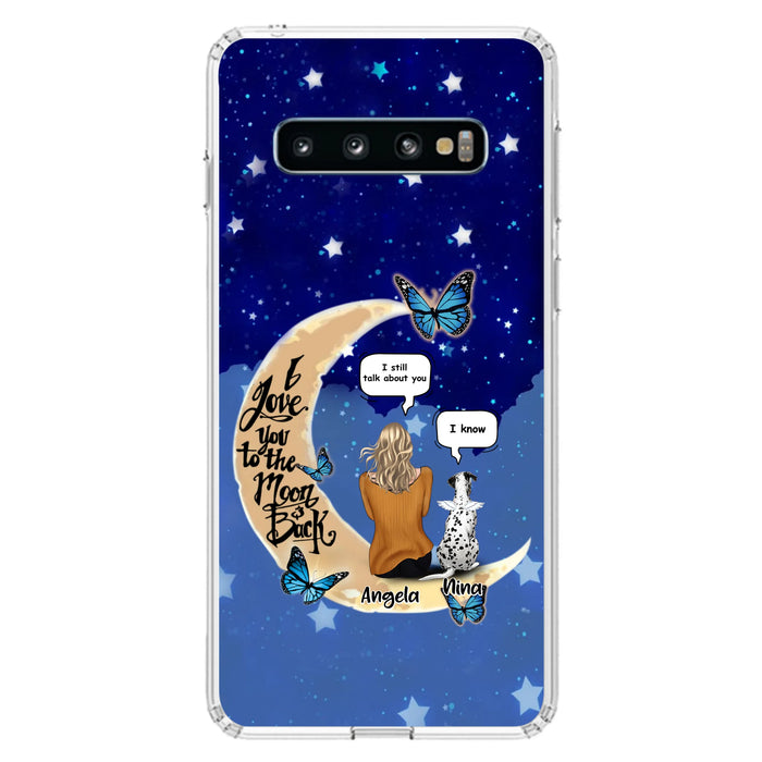 Custom Personalized Memorial Pet Phone Case - Up to 4 Pets - Best Gift For Dog/Cat Lover - I Love You To The Moon & Back - For iPhone And Samsung Phone Case