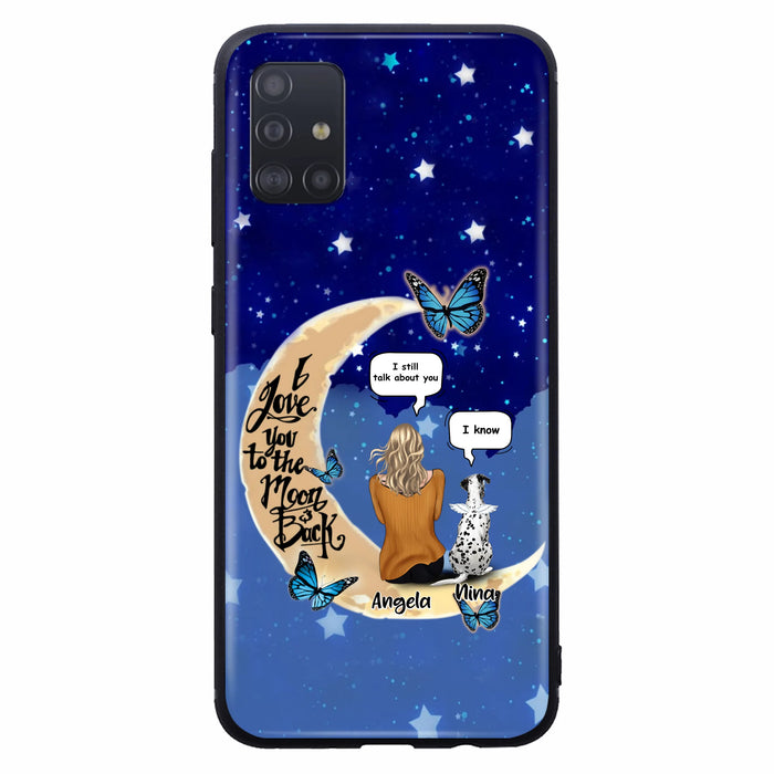 Custom Personalized Memorial Pet Phone Case - Up to 4 Pets - Best Gift For Dog/Cat Lover - I Love You To The Moon & Back - For iPhone And Samsung Phone Case