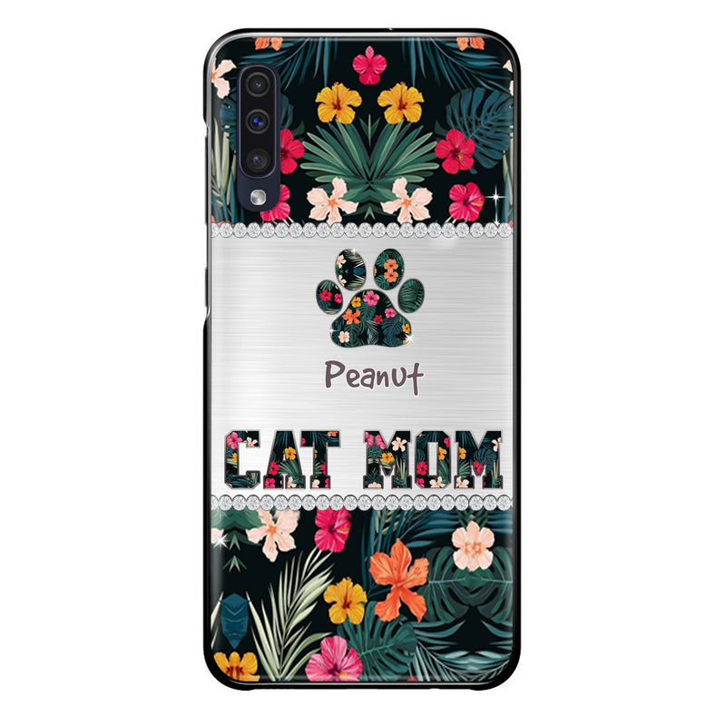 Personalized Custom Phone Case Cat Mom Met Pattern - Gifts Idea For Cat Lover - Cat Mom - Case For Iphone & Samsung