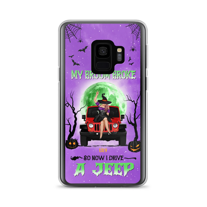 Custom Personalized Off - Road Witch Phone Case - Halloween Gift For Girl - My Broom Broke - Case For Iphone/Samsung