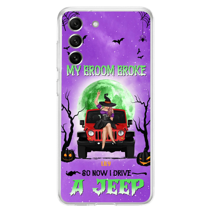 Custom Personalized Off - Road Witch Phone Case - Halloween Gift For Girl - My Broom Broke - Case For Iphone/Samsung