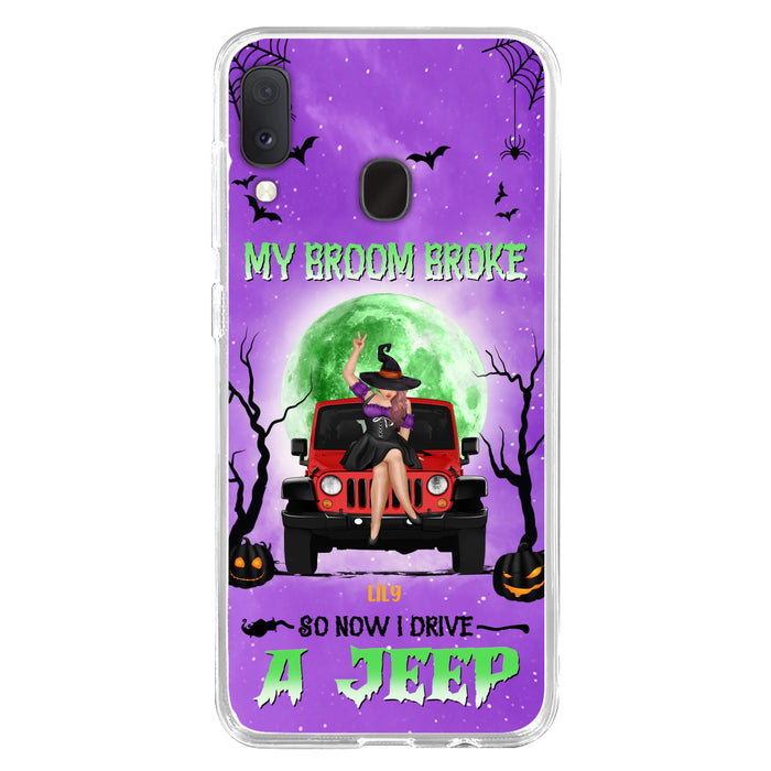 Custom Personalized Off - Road Witch Phone Case - Halloween Gift For Girl - My Broom Broke - Case For Iphone/Samsung