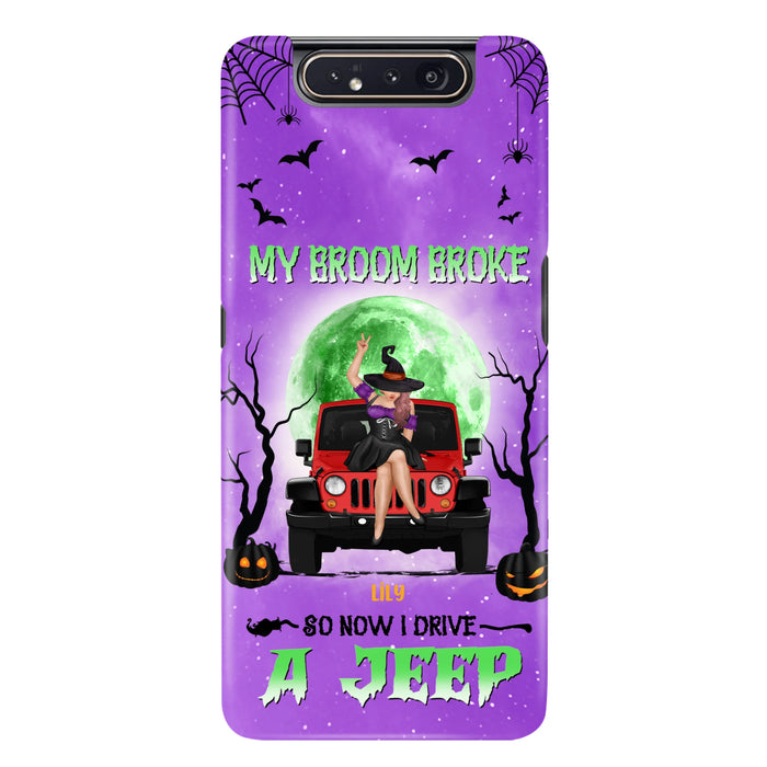 Custom Personalized Off - Road Witch Phone Case - Halloween Gift For Girl - My Broom Broke - Case For Iphone/Samsung