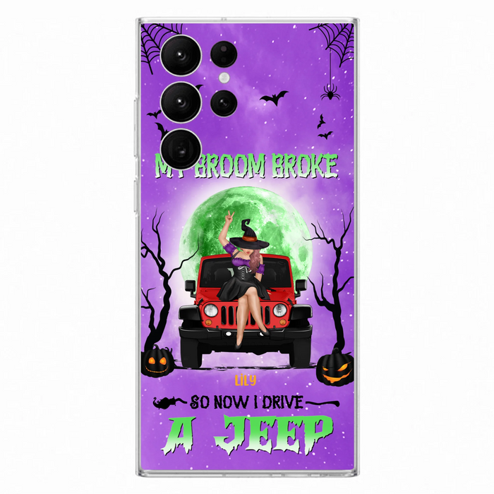 Custom Personalized Off - Road Witch Phone Case - Halloween Gift For Girl - My Broom Broke - Case For Iphone/Samsung