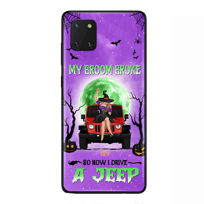 Custom Personalized Off - Road Witch Phone Case - Halloween Gift For Girl - My Broom Broke - Case For Iphone/Samsung
