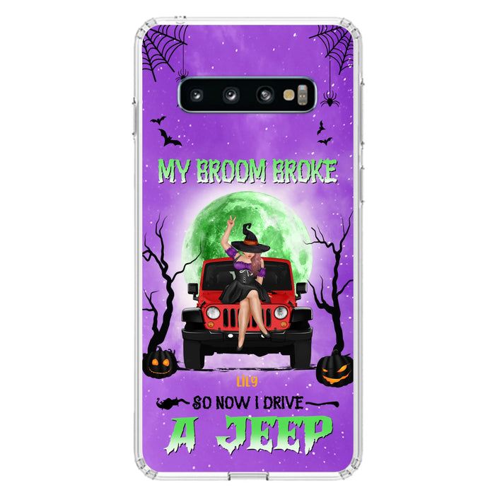 Custom Personalized Off - Road Witch Phone Case - Halloween Gift For Girl - My Broom Broke - Case For Iphone/Samsung
