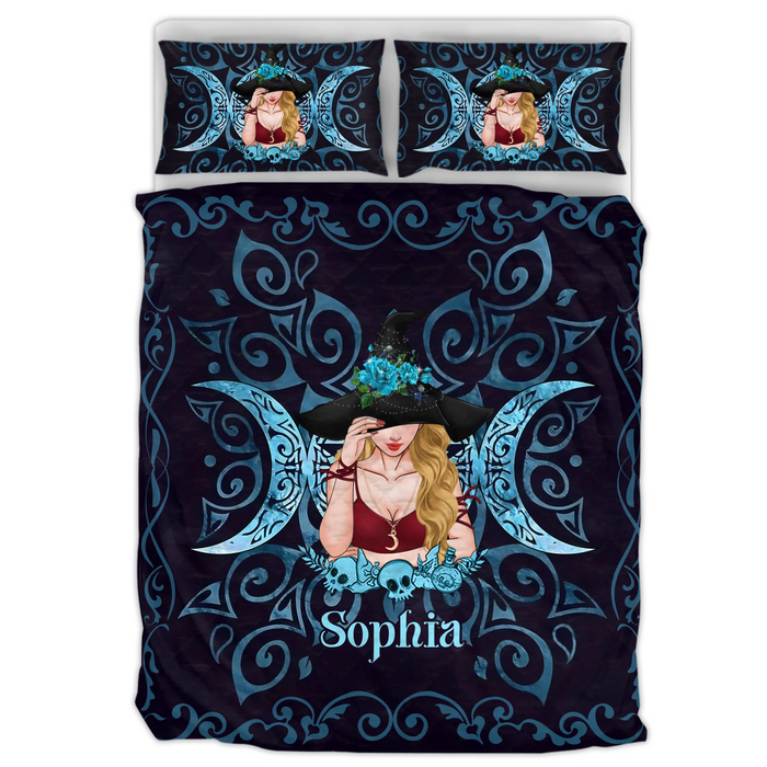 Custom Personalized Witch Quilt Bed Sets - Halloween Gift Idea For Witch