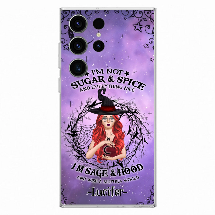 Custom Personalized Witch Phone Case - Best Halloween Gift Idea - I'm Not Sugar And Spice - Case For iPhone And Samsung - DFESX1