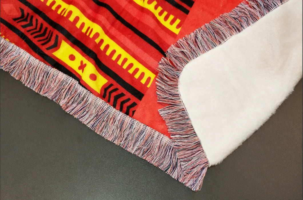 Personalized Owl Couple Cottage Ultra-Soft Fringer Blanket - Gift Idea For Couple - Til's Death Do Us Part