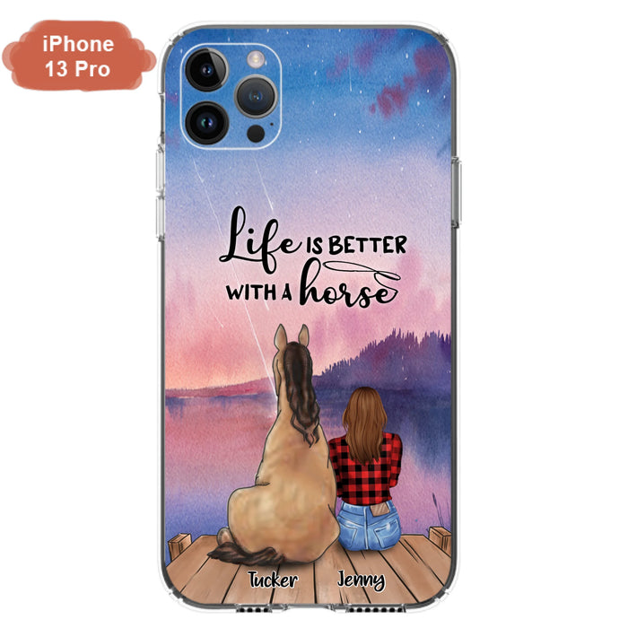 Personalized Horse/Dog Mom Phone Case - Upto 2 Horses and 3 Dogs - 9AGKN2