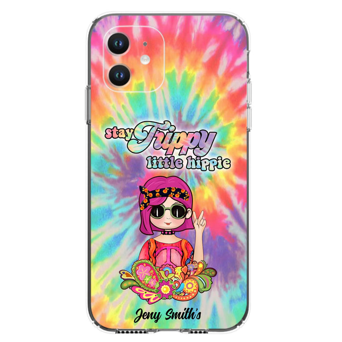 Personalized Hippie Phone Case - Stay Trippy Little Hippie - Case Phone For iPhone And Samsung