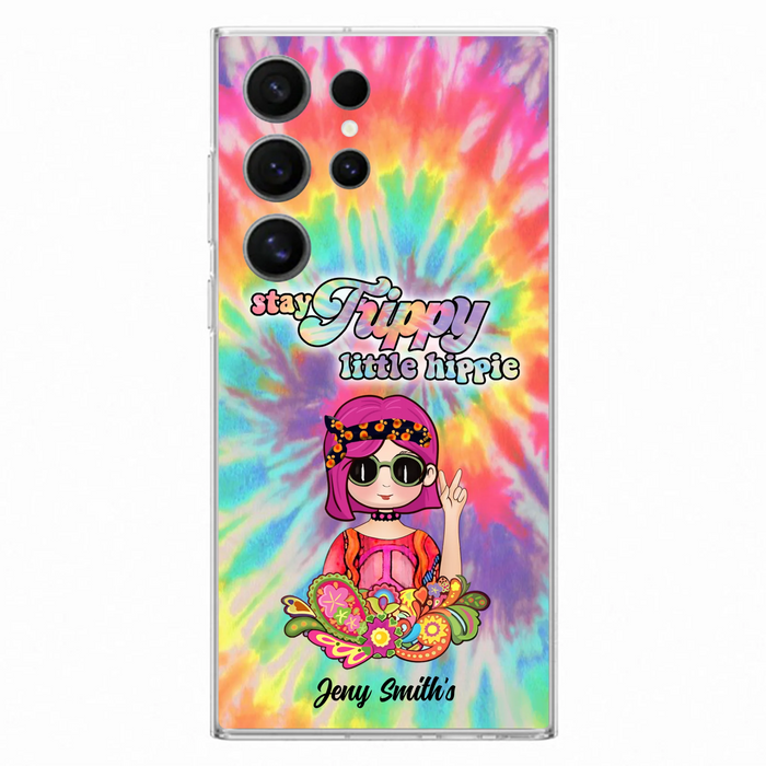 Personalized Hippie Phone Case - Stay Trippy Little Hippie - Case Phone For iPhone And Samsung