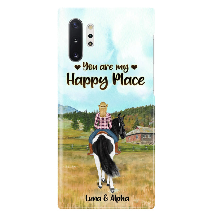 Custom Personalized Horse Riding Phone Case - You Are My Happy Place - Case Phone For iPhone And Samsung