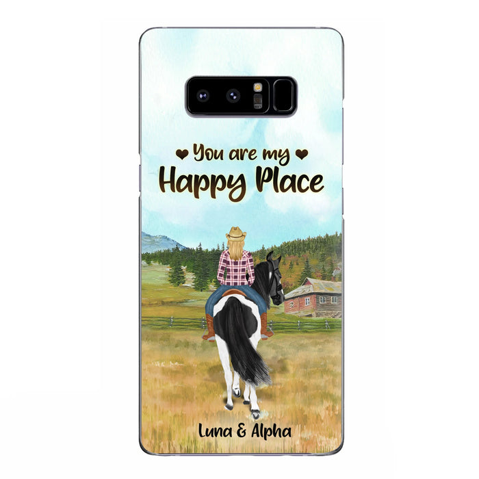 Custom Personalized Horse Riding Phone Case - You Are My Happy Place - Case Phone For iPhone And Samsung