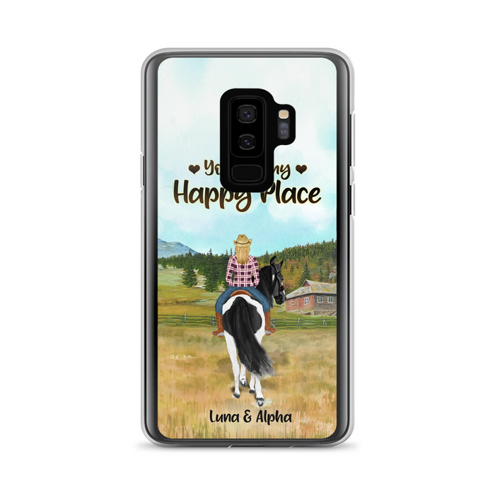 Custom Personalized Horse Riding Phone Case - You Are My Happy Place - Case Phone For iPhone And Samsung